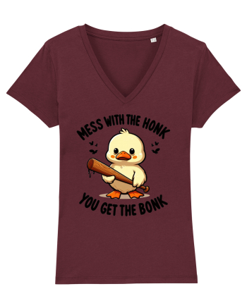 Mess With The Honk You Get The Bonk Burgundy