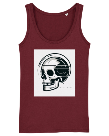Skull/Craniu in diferite stiluri 05 Burgundy