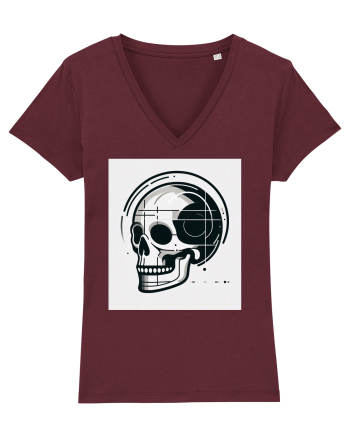 Skull/Craniu in diferite stiluri 05 Burgundy