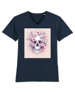 Skull/Craniu in diferite stiluri 08 Tricou mânecă scurtă guler V Bărbat Presenter