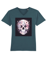 Skull/Craniu in diferite stiluri 11 Tricou mânecă scurtă guler V Bărbat Presenter