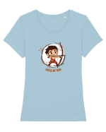 GUESS MY SIGN - SAGITTARIUS Tricou mânecă scurtă guler larg fitted Damă Expresser