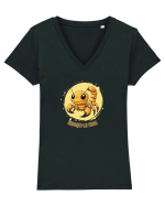 GHICESTE-MI ZODIA - SCORPION Tricou mânecă scurtă guler V Damă Evoker