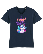 Unicorn simpatic pastel goth Tricou mânecă scurtă guler V Bărbat Presenter