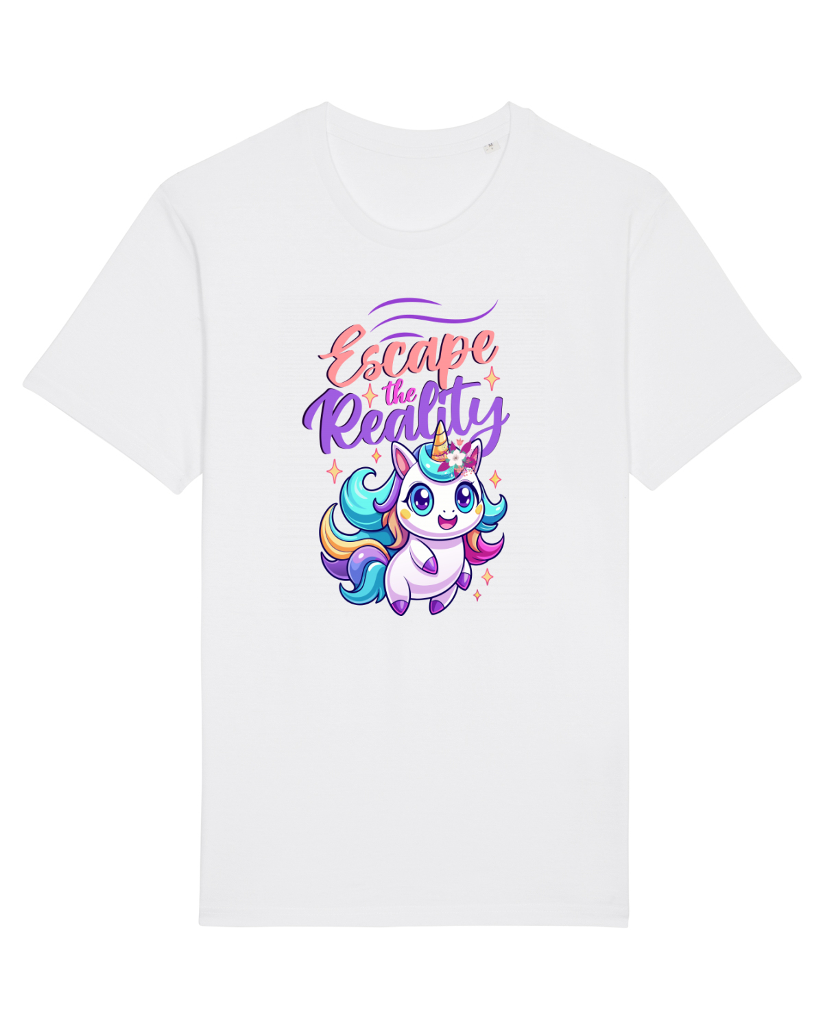 Tricou mânecă scurtă Unisex Rocker White