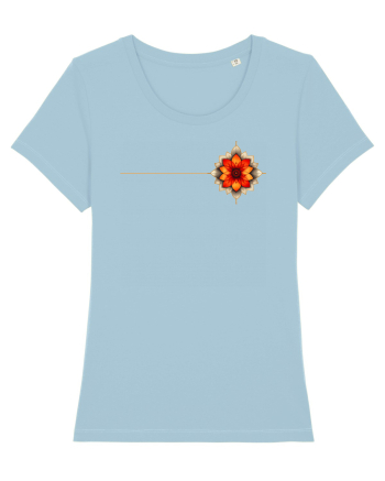 FLORAL GEOMETRIC 2b Sky Blue