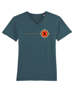 FLORAL GEOMETRIC 2b Tricou mânecă scurtă guler V Bărbat Presenter