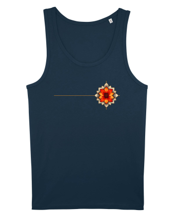FLORAL GEOMETRIC 2b Navy