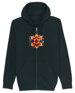 FLORAL GEOMETRIC 3 Hanorac cu fermoar Unisex Connector