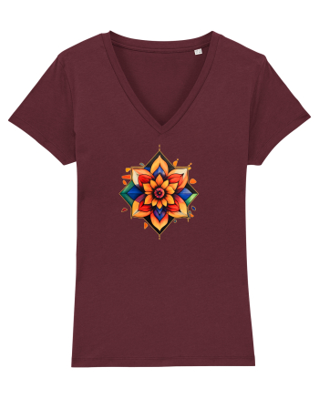 FLORAL GEOMETRIC 3 Burgundy