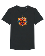 FLORAL GEOMETRIC 3 Tricou mânecă scurtă guler larg Bărbat Skater