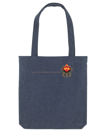 FLORAL GEOMETRIC 4b Midnight Blue