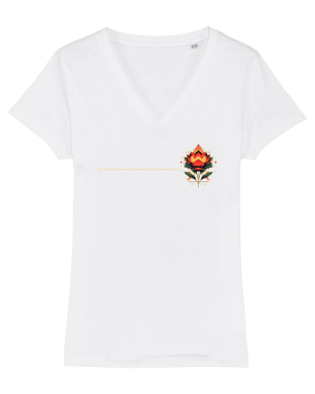 FLORAL GEOMETRIC 4b White