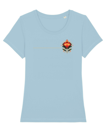 FLORAL GEOMETRIC 4b Sky Blue