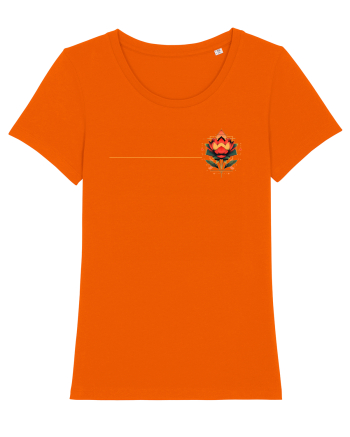 FLORAL GEOMETRIC 4b Bright Orange