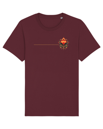FLORAL GEOMETRIC 4b Burgundy