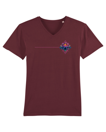 FLORAL GEOMETRIC 6b Burgundy