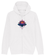 FLORAL GEOMETRIC 6 Hanorac cu fermoar Unisex Connector