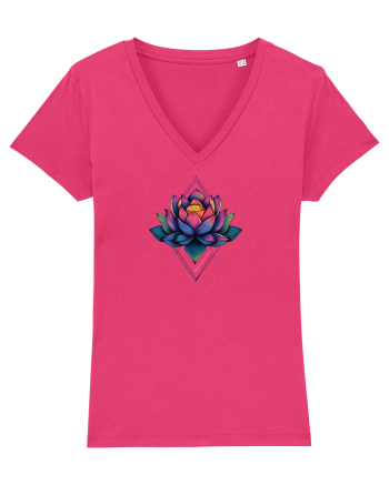 FLORAL GEOMETRIC 6 Raspberry