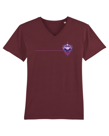 FLORAL GEOMETRIC 7b Burgundy