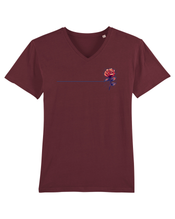 FLORAL GEOMETRIC TRANDAFIR / ROSE b Burgundy
