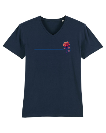 FLORAL GEOMETRIC TRANDAFIR / ROSE b French Navy