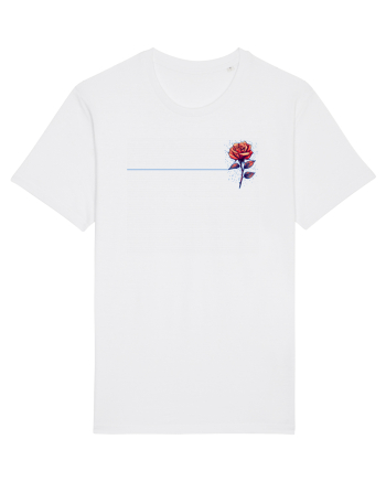 FLORAL GEOMETRIC TRANDAFIR / ROSE b White