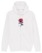 FLORAL GEOMETRIC TRANDAFIR / ROSE  Hanorac cu fermoar Unisex Connector