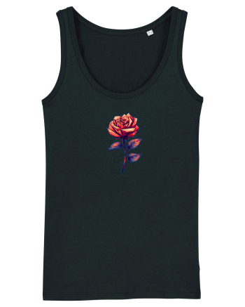 FLORAL GEOMETRIC TRANDAFIR / ROSE  Black
