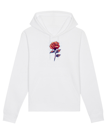 FLORAL GEOMETRIC TRANDAFIR / ROSE  White