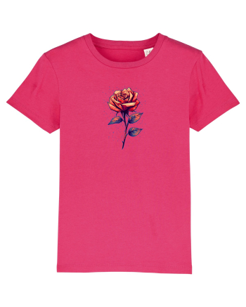 FLORAL GEOMETRIC TRANDAFIR / ROSE  Raspberry