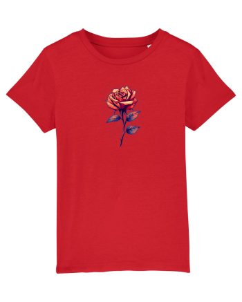 FLORAL GEOMETRIC TRANDAFIR / ROSE  Red