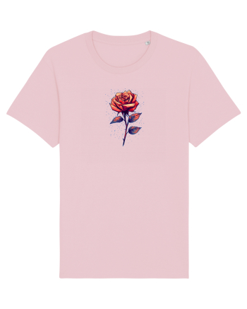 FLORAL GEOMETRIC TRANDAFIR / ROSE  Cotton Pink