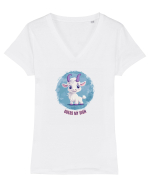 GUESS MY SIGN - CAPRICORN Tricou mânecă scurtă guler V Damă Evoker