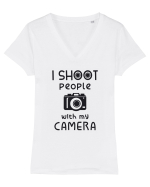 I Shoot People  Tricou mânecă scurtă guler V Damă Evoker