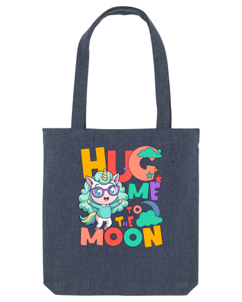 Unicorn simpatic Hug me to the moon Midnight Blue