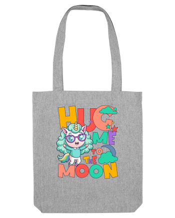 Unicorn simpatic Hug me to the moon Heather Grey
