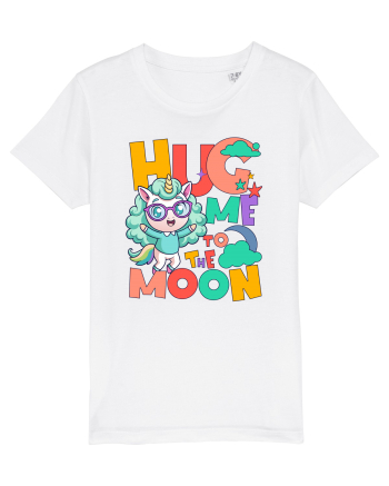 Unicorn simpatic Hug me to the moon White
