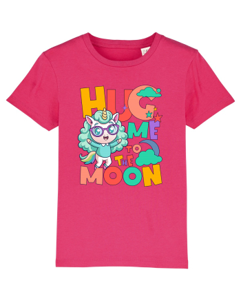 Unicorn simpatic Hug me to the moon Raspberry