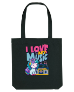Unicorn retro Imi Place Muzica Sacoșă textilă