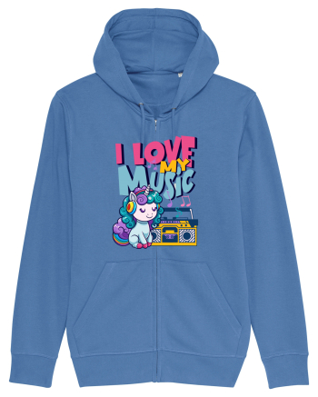 Unicorn retro Imi Place Muzica Bright Blue