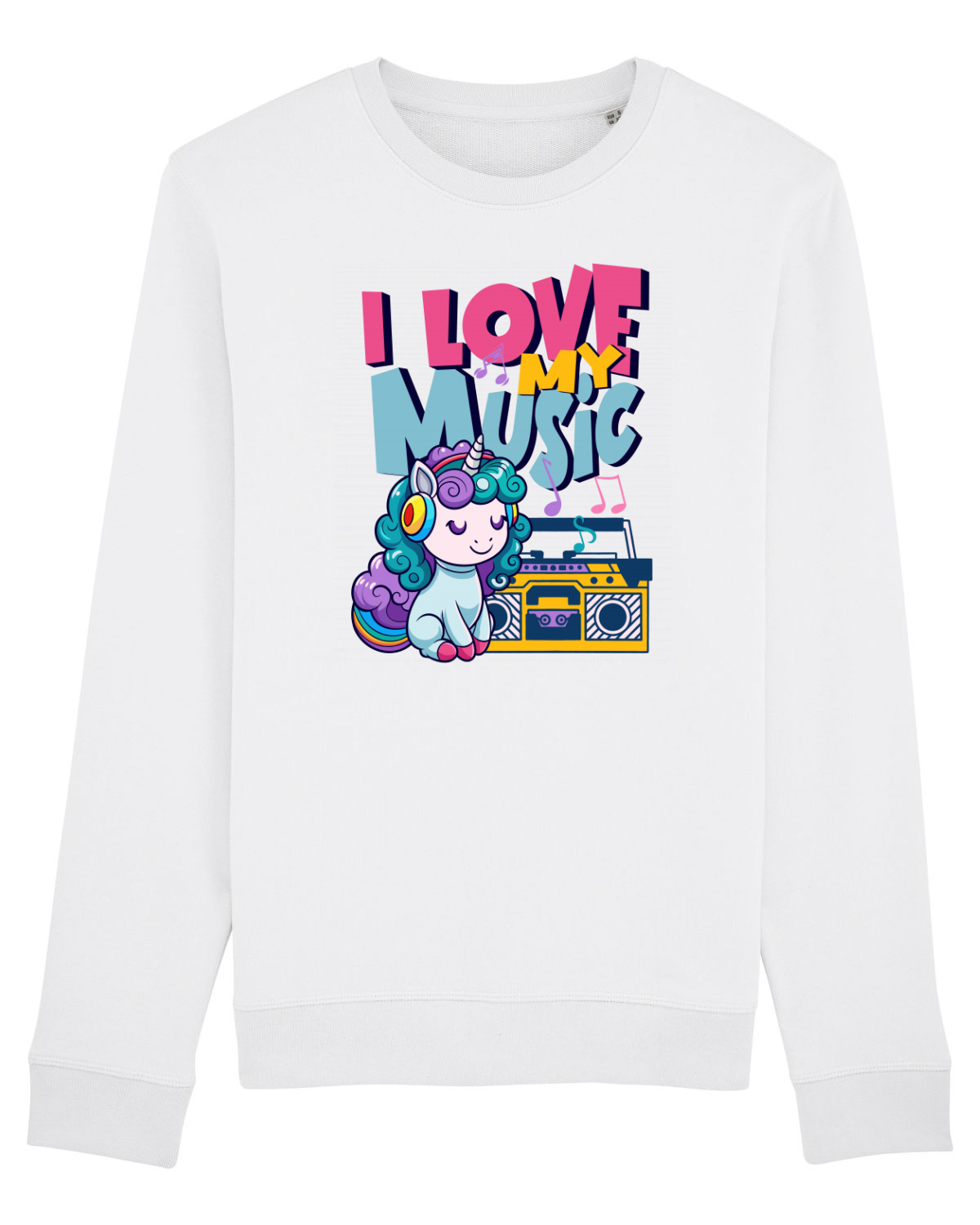 Bluză mânecă lungă Unisex Rise White