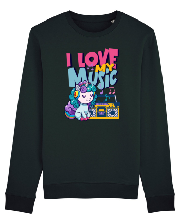 Unicorn retro Imi Place Muzica Black