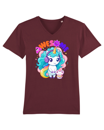 Unicorn cu par cret si prietenul soricel Burgundy