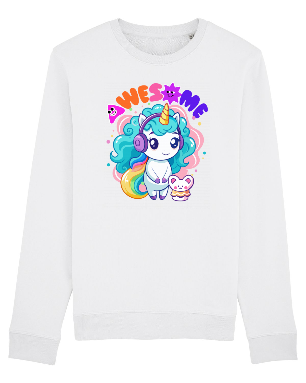 Bluză mânecă lungă Unisex Rise White