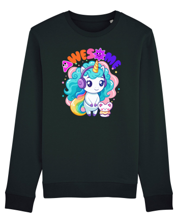 Unicorn cu par cret si prietenul soricel Black