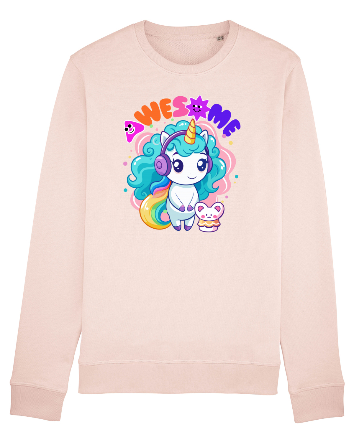 Bluză mânecă lungă Unisex Rise Candy Pink