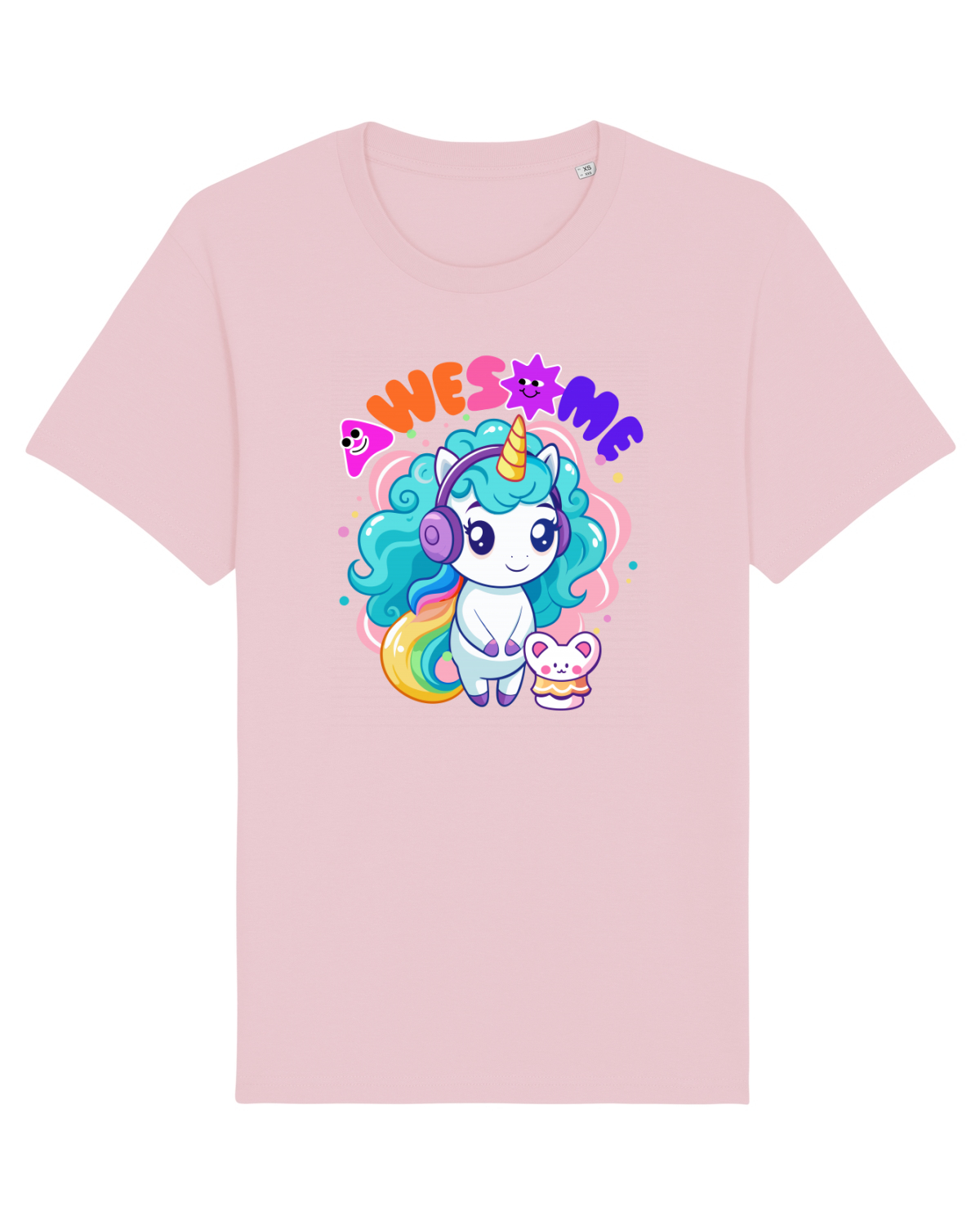 Tricou mânecă scurtă Unisex Rocker Cotton Pink