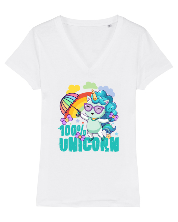 Unicorn 100% Curcubeu si umbrela White