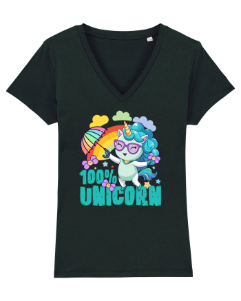 Unicorn 100% Curcubeu si umbrela Black